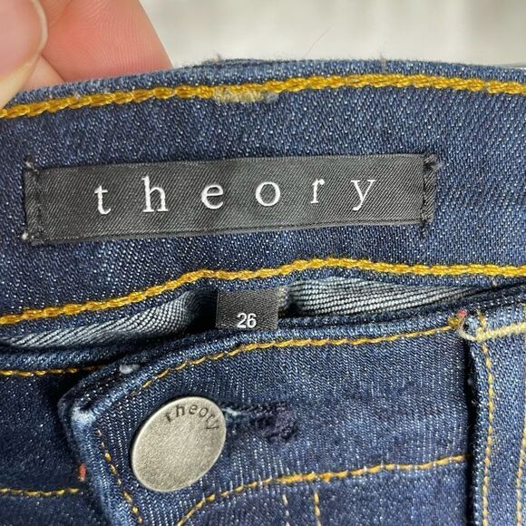 Theory‎ Dark Wash Skinny Jeans 26 Classic Stretchy - Picture 3 of 5